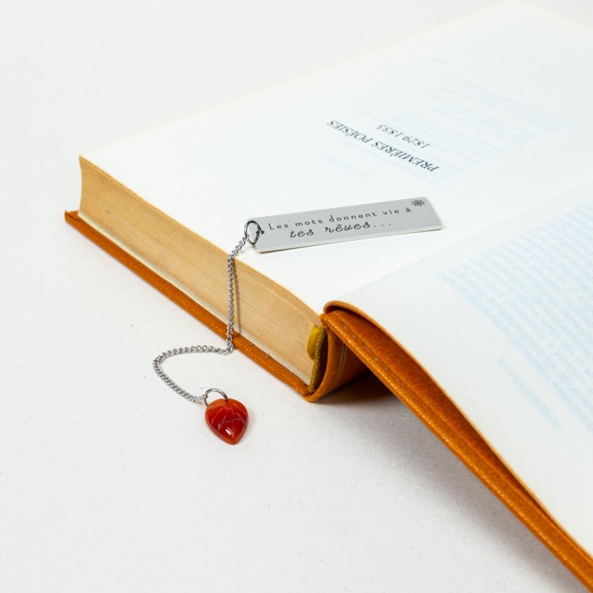 Marque page Vita - Agate rouge Cornaline