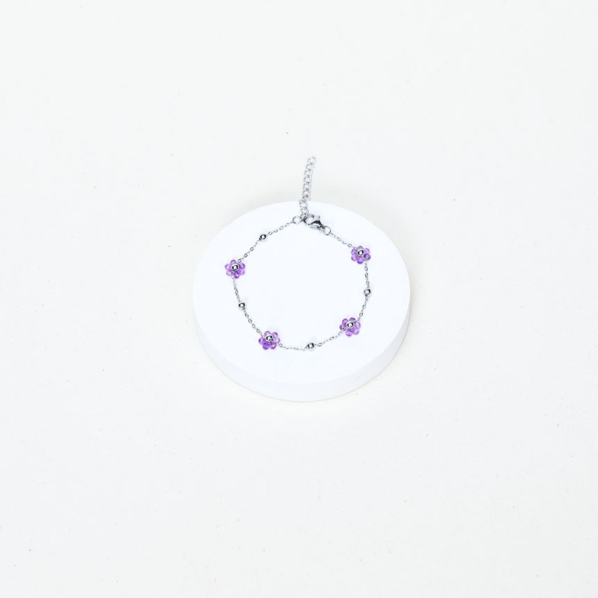 Bracelet Marguerite - Améthyste