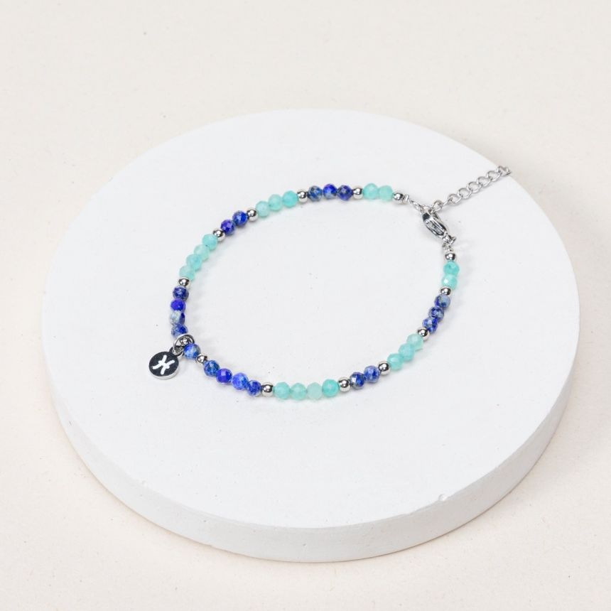 Bracelet Poissons - Amazonite / Lapis Lazuli 
