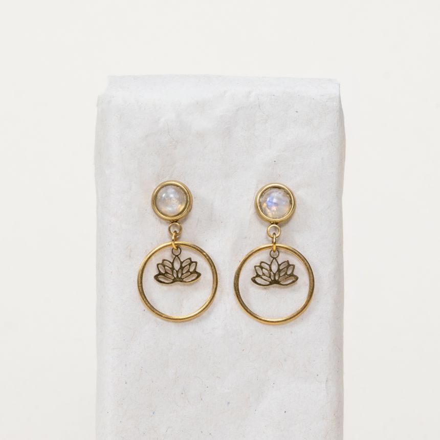 Boucles d'oreilles Salomé - Pierre de Lune