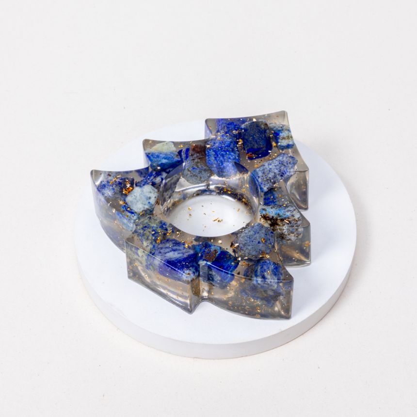 Bougeoir sapin - Lapis Lazuli
