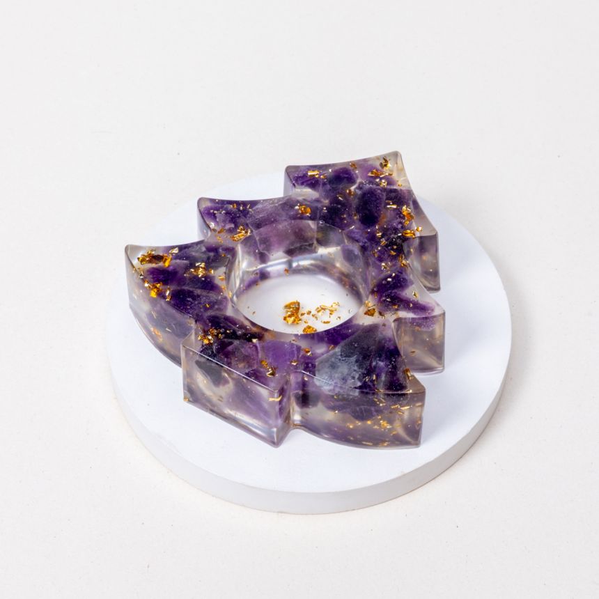 Bougeoir sapin - Améthyste