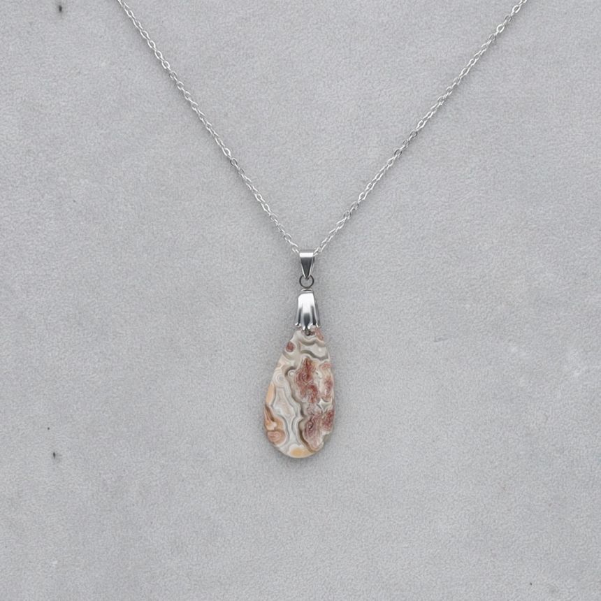 Agate Crazy Lace Cabochon percé 22