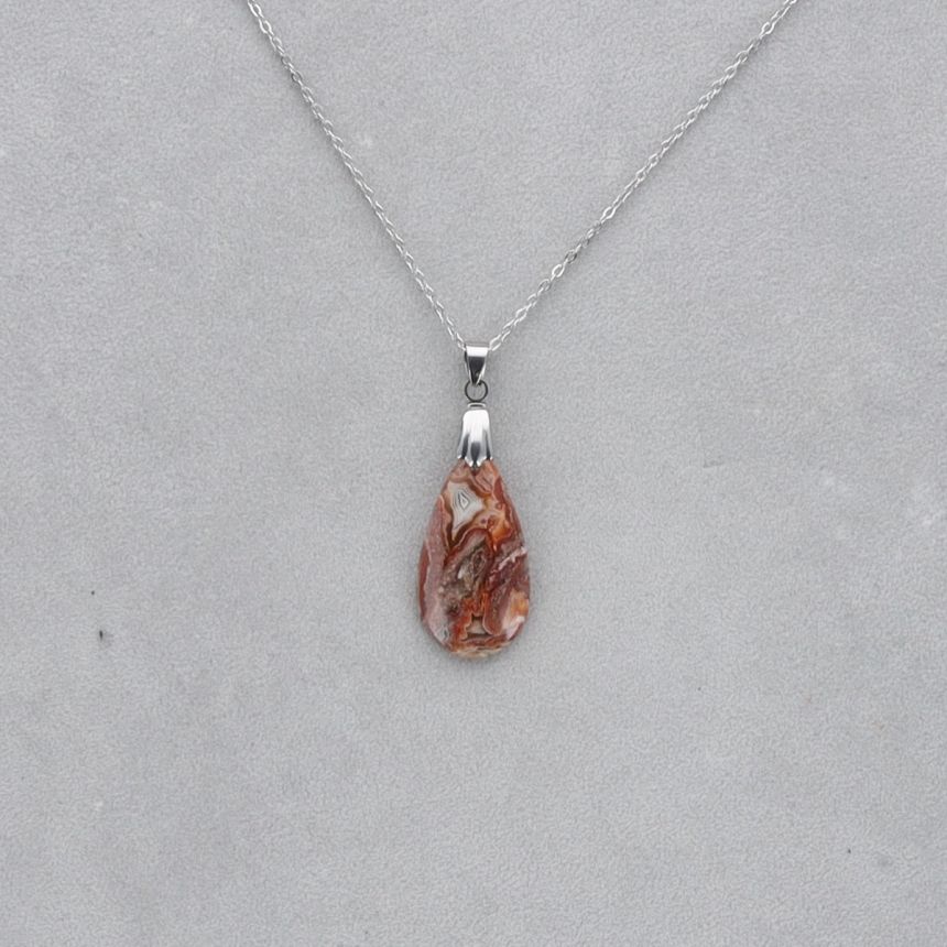 Agate Crazy Lace Cabochon percé 25