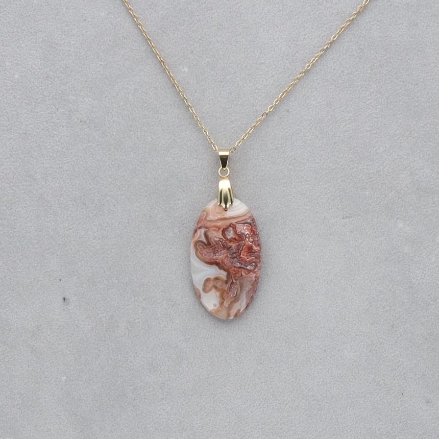 Agate Crazy Lace Cabochon percé 31