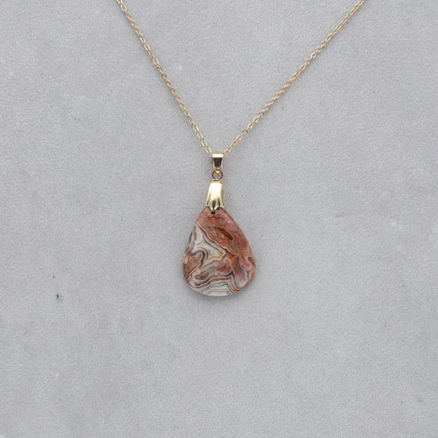 Agate Crazy Lace Cabochon percé 33