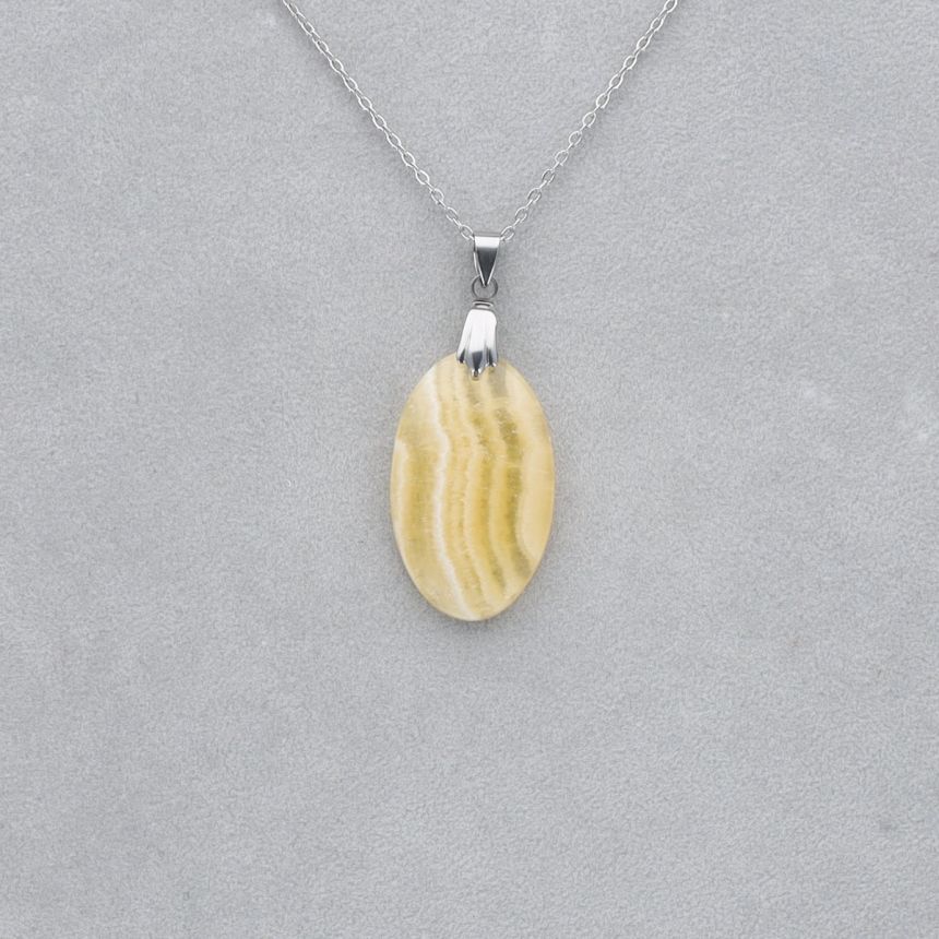 Agate Crazy Lace jaune Cabochon percé 20