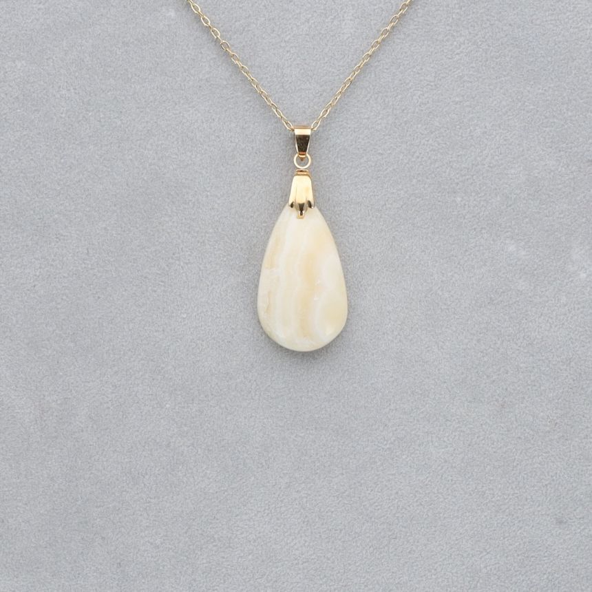 Agate Crazy Lace jaune Cabochon percé 22