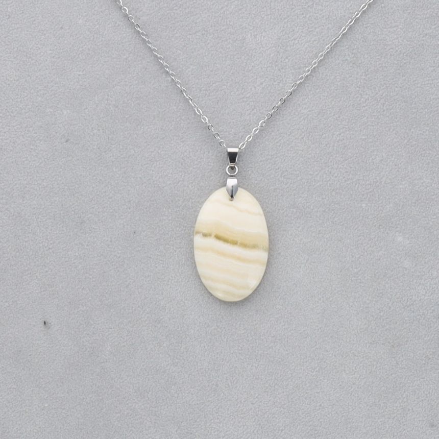 Agate Crazy Lace jaune Cabochon percé 9