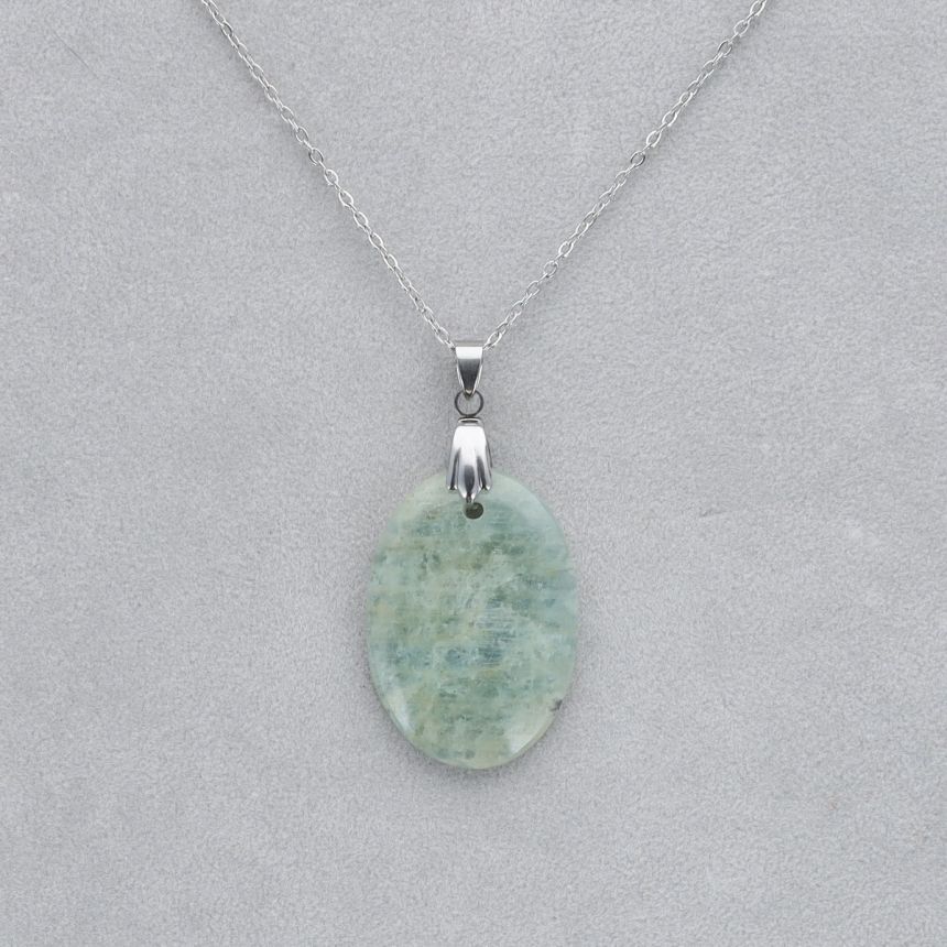 Aigue Marine Cabochon percé 36