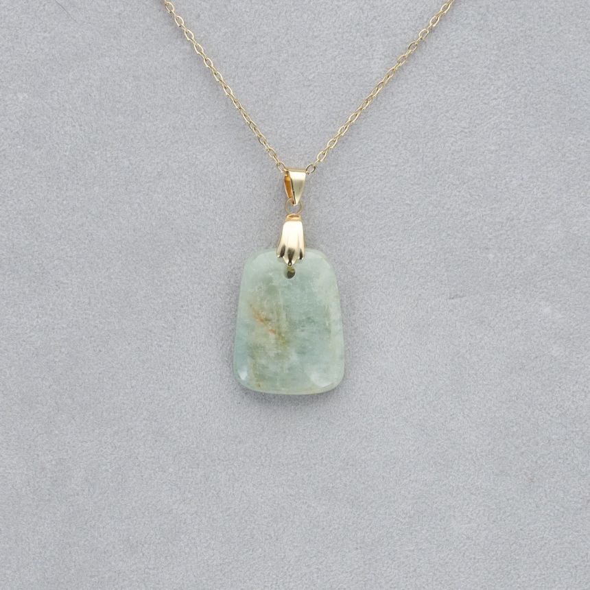 Aigue Marine Cabochon percé 46