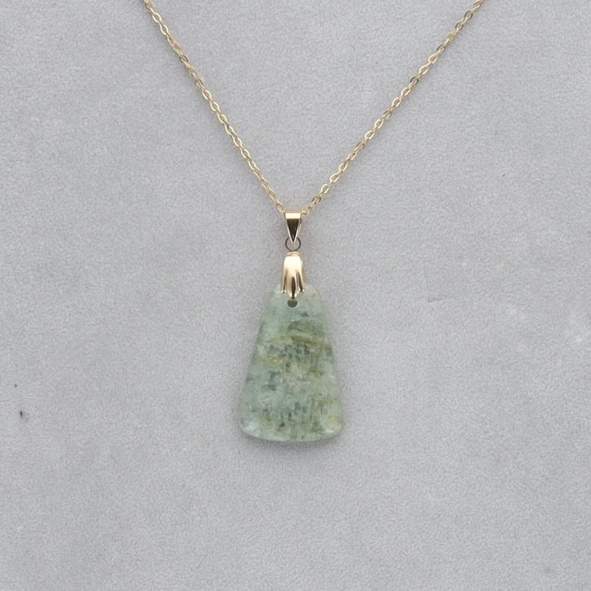 Aigue Marine Cabochon percé 54