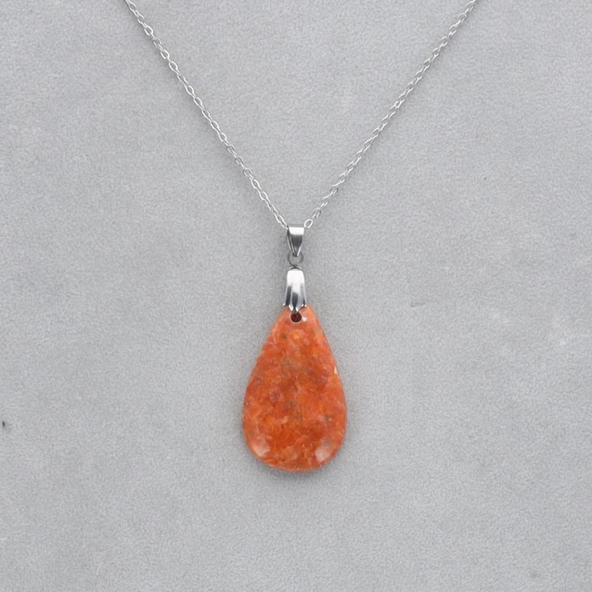 Calcite Orchidée Cabochon percé 26