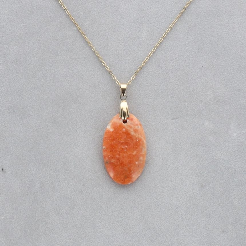 Calcite Orchidée Cabochon percé 35