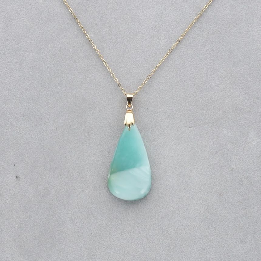 Hémimorphite Cabochon percé 17