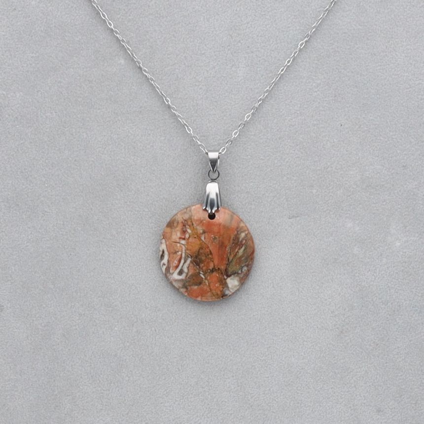 Jaspe Léopard Cabochon percé 23