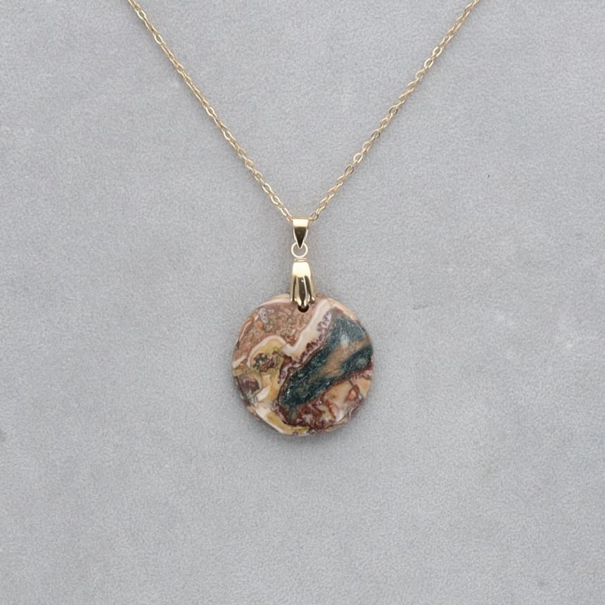 Jaspe Léopard Cabochon percé 26