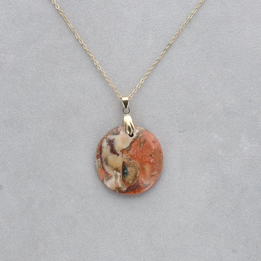 Jaspe Léopard Cabochon percé 27