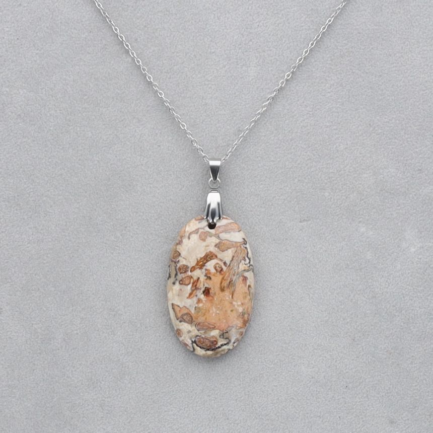 Jaspe Léopard Cabochon percé 6