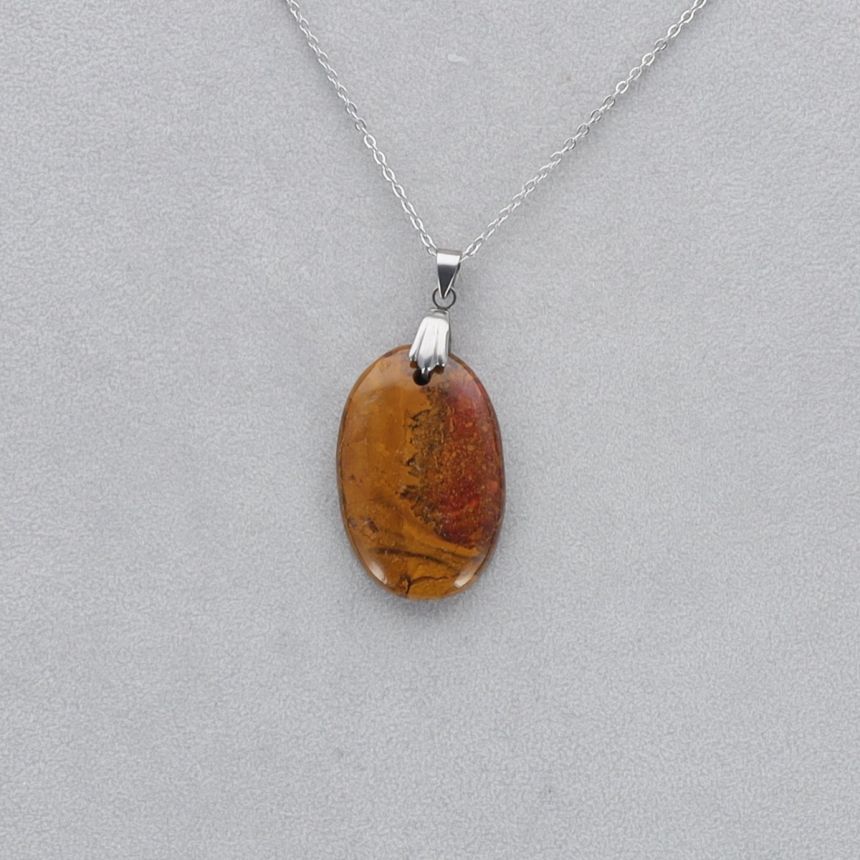 Jaspe Brechique Cabochon percé 24