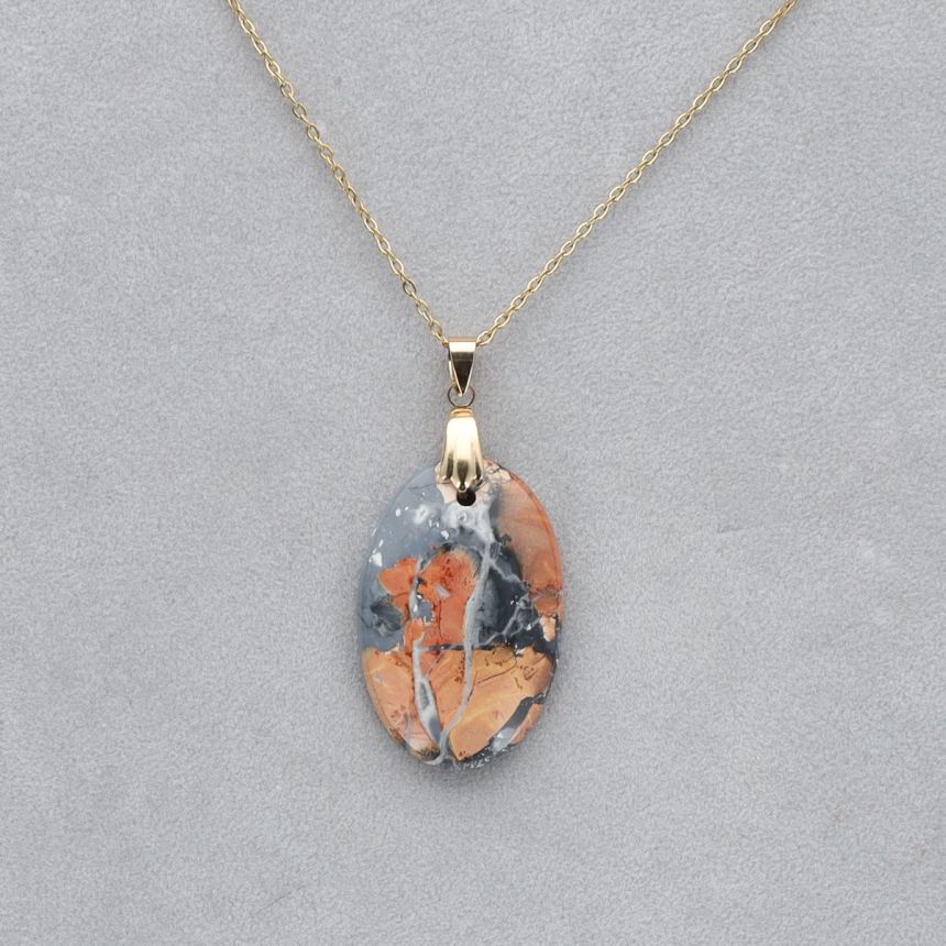 Jaspe Maligano Cabochon percé 21