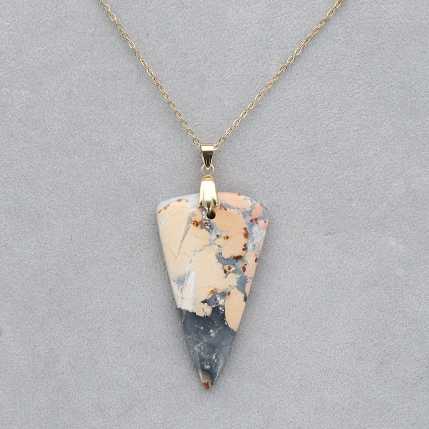 Jaspe Maligano Cabochon percé 22