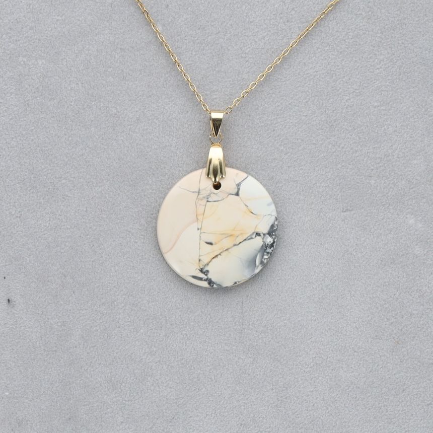 Jaspe Maligano Cabochon percé 28