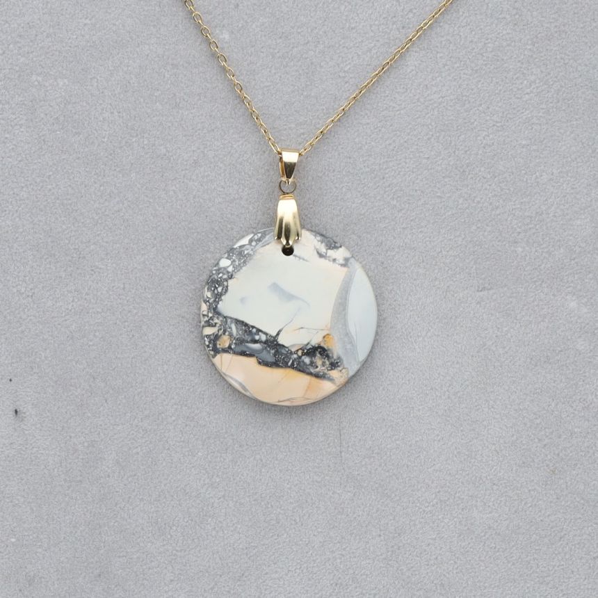 Jaspe Maligano Cabochon percé 29