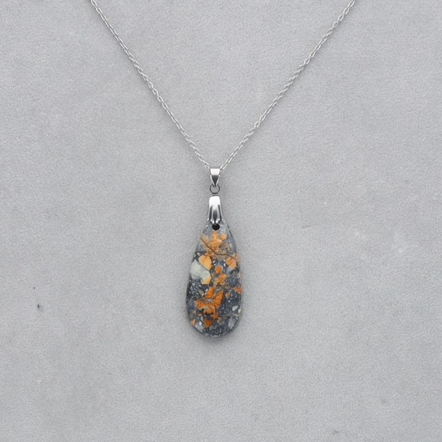 Jaspe Maligano Cabochon percé 33