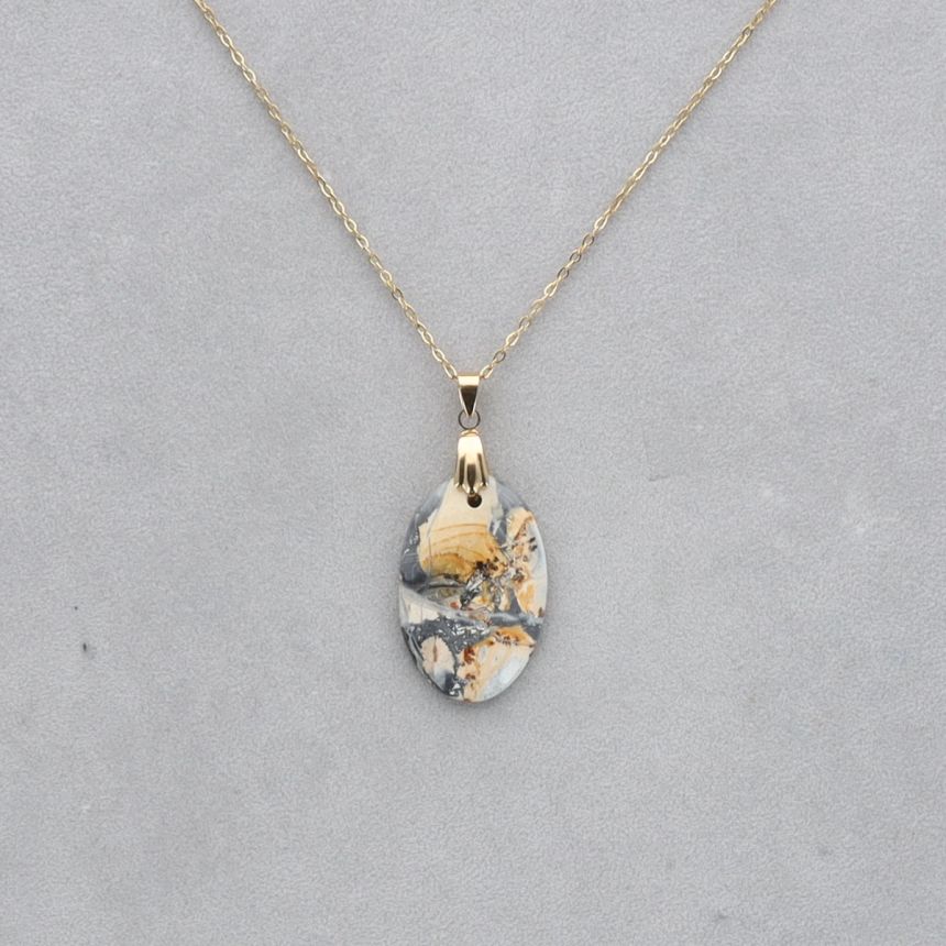 Jaspe Maligano Cabochon percé 37