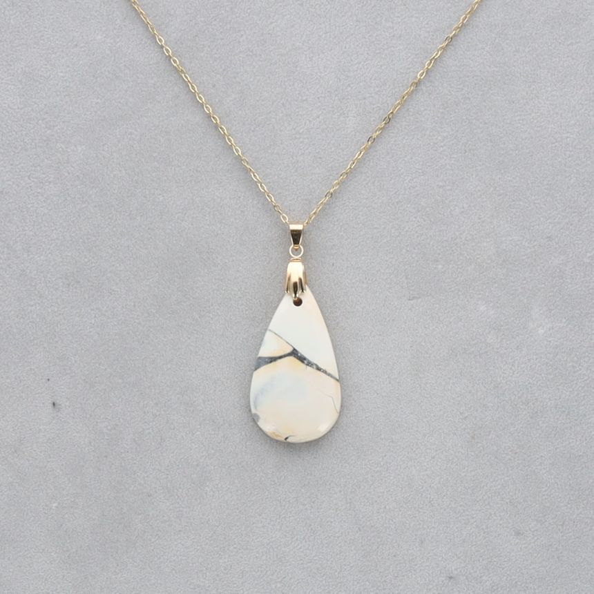 Jaspe Maligano Cabochon percé 39