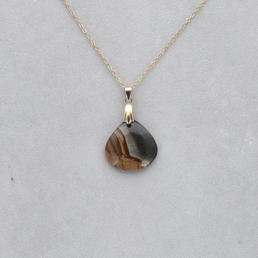 Jaspe Polychrome Cabochon percé 32