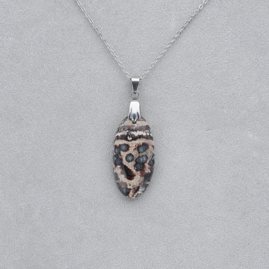 Jaspe Viper Cabochon percé 22