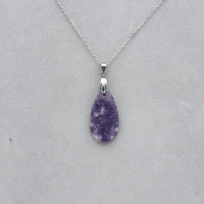 Lépidolite Cabochon percé 45