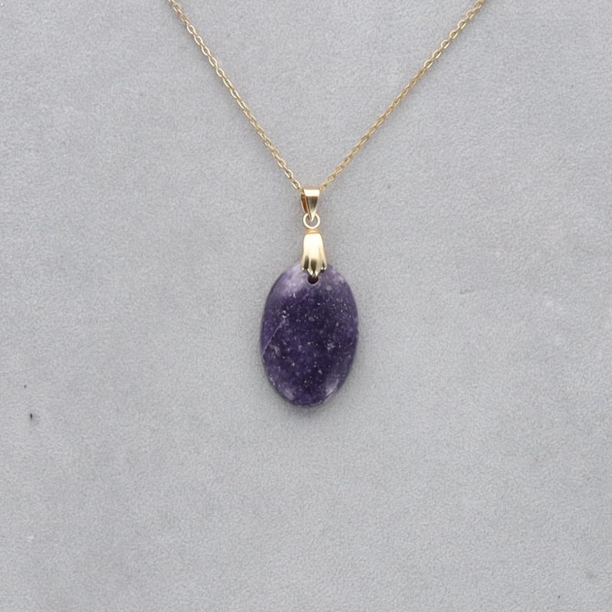 Lépidolite Cabochon percé 51