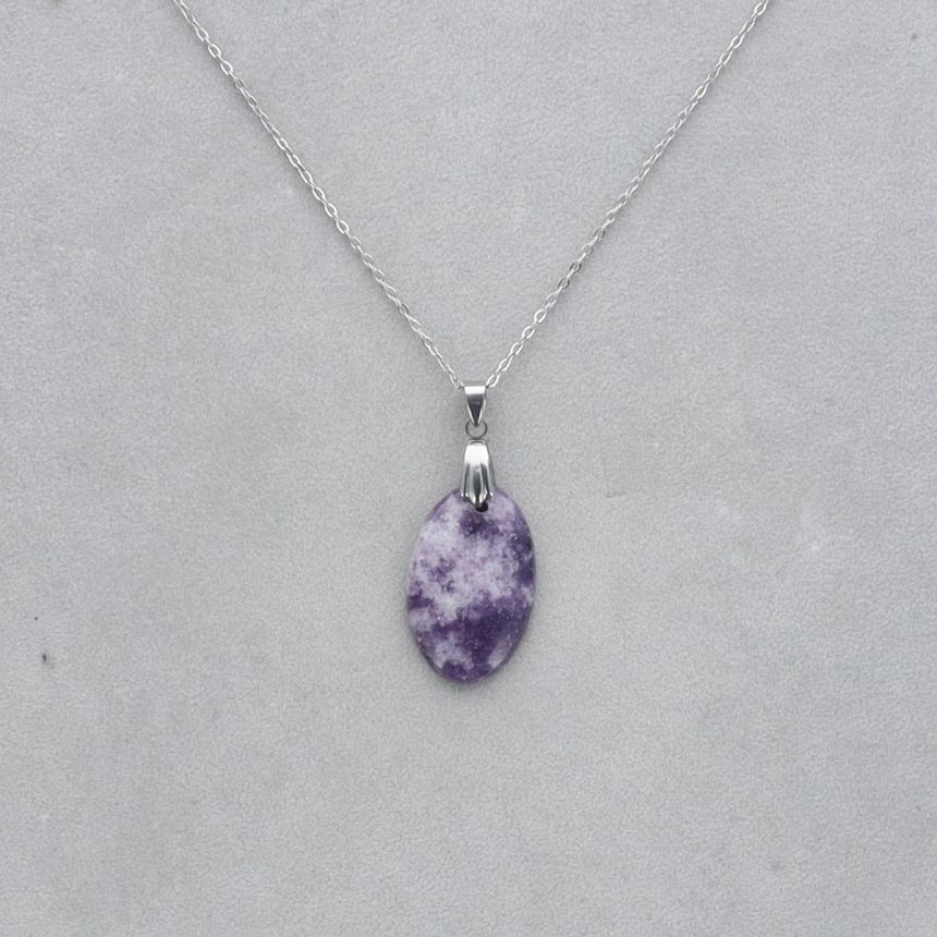 Lépidolite Cabochon percé 56