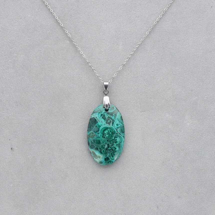 Malachite Chrysocolle percé 23