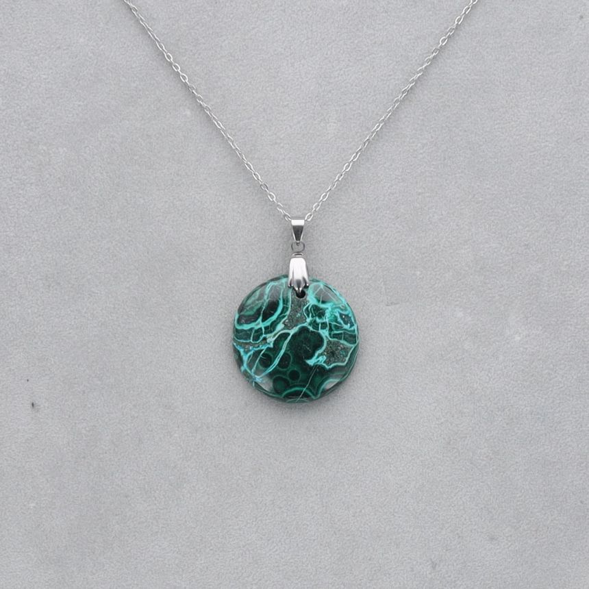 Malachite Chrysocolle percé 25