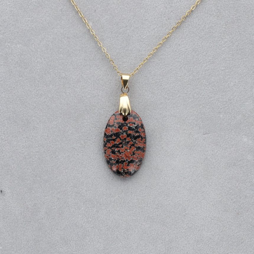 Obsidienne Acajou Cabochon percé 7