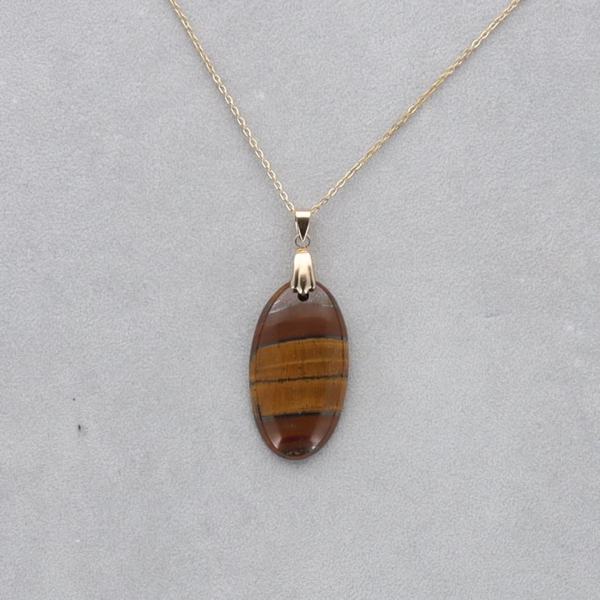 Oeil de Tigre Cabochon percé 54