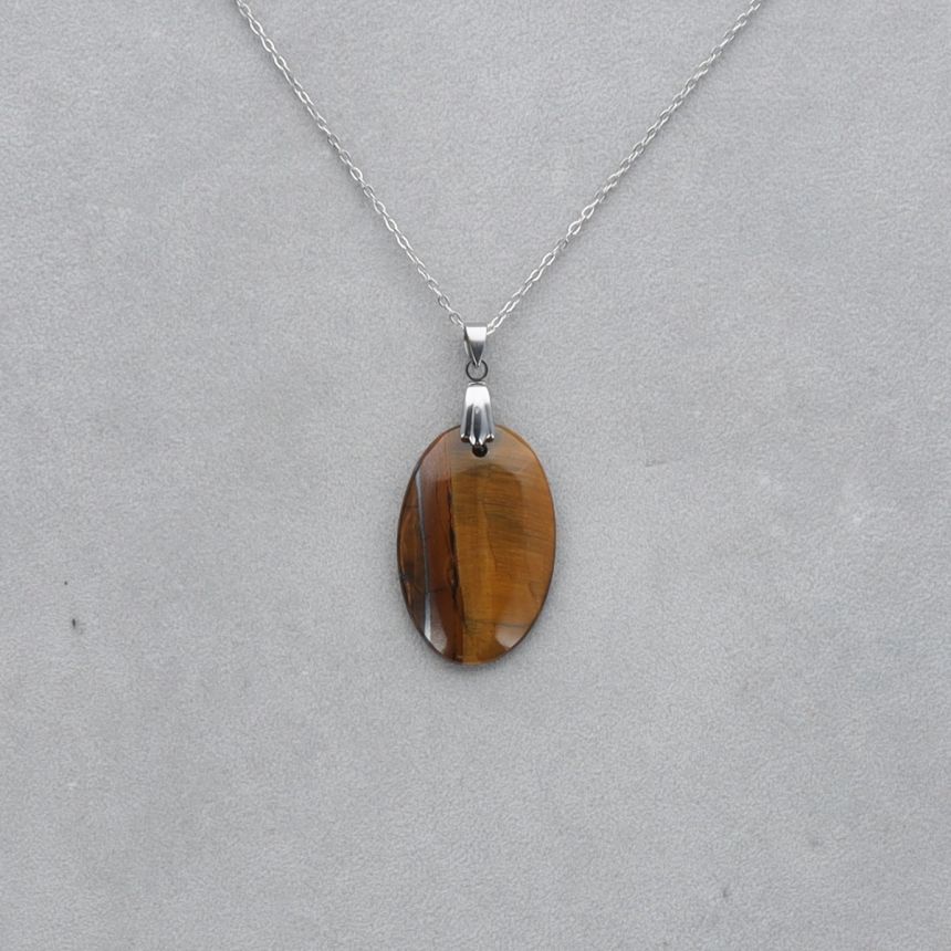 Oeil de Tigre Cabochon percé 60