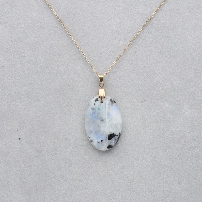 Pierre de Lune Tourmaline Cabochon percé 43