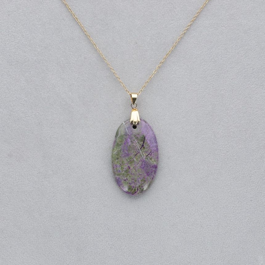 Purpurite Cabochon percé 6