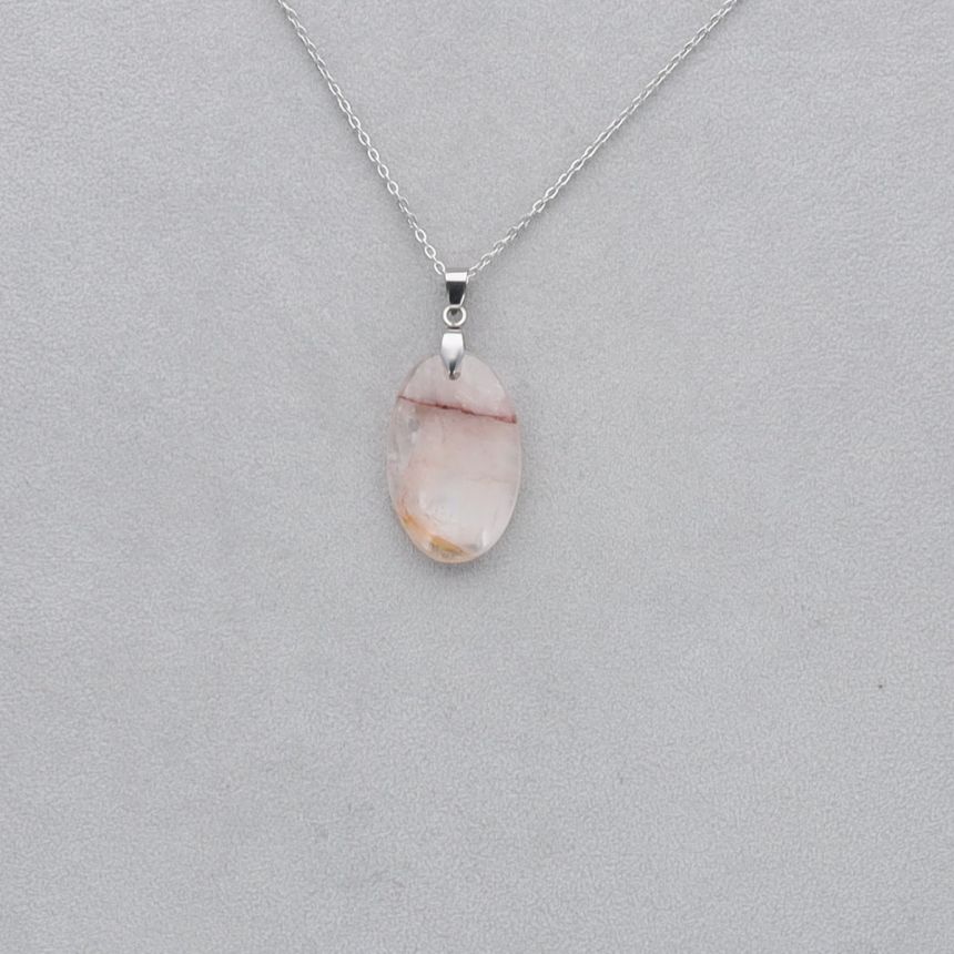 Quartz Cerise Cabochon percé 25