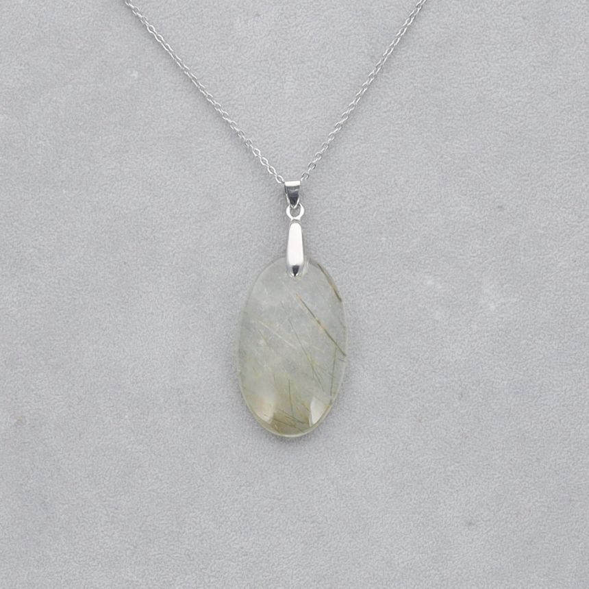 Quartz vert Rutile percé 9