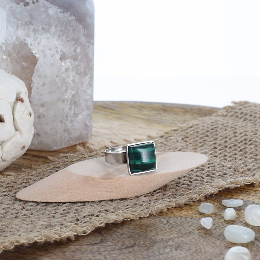 Bague Taha - Malachite