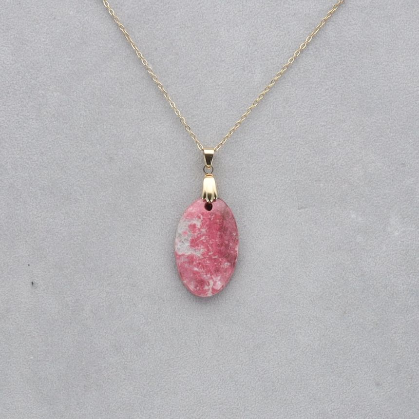 Thulite Cabochon percé 100